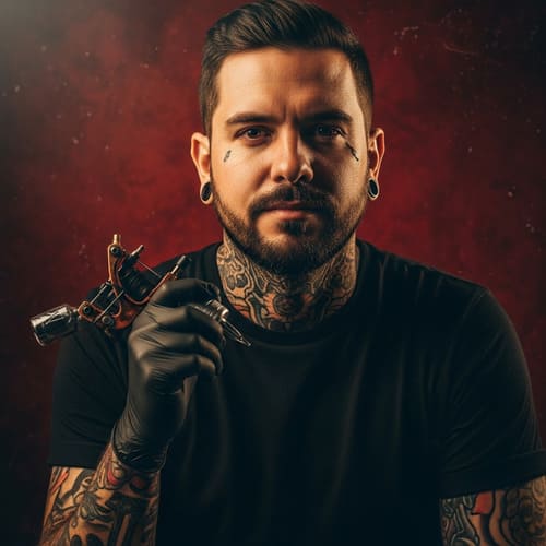 Foto profissional do tatuador Rafael Ink Santos